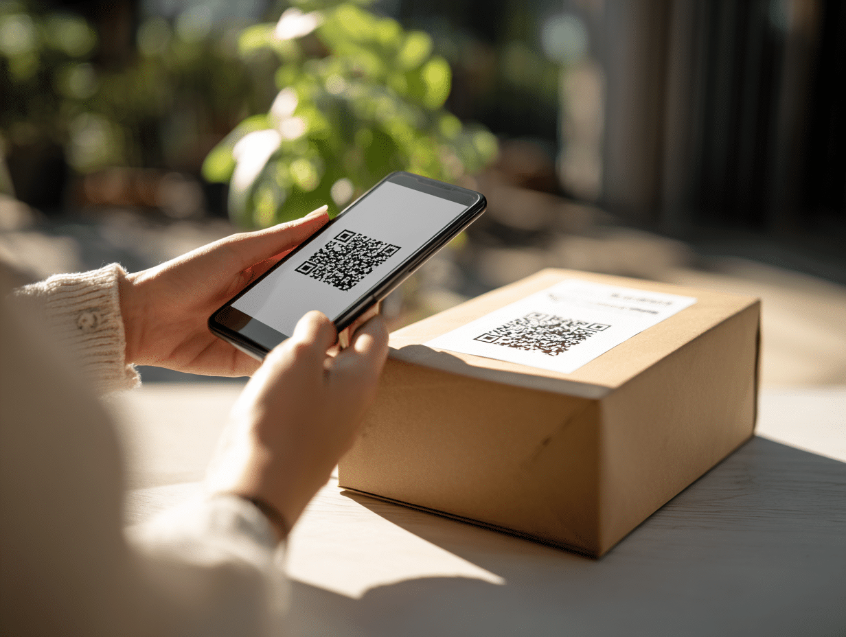 u3744633422 Person scanning a QR code on product packaging wi 3a1a5eed 4ee7 42ef 80c5 6fc784328f1e 0