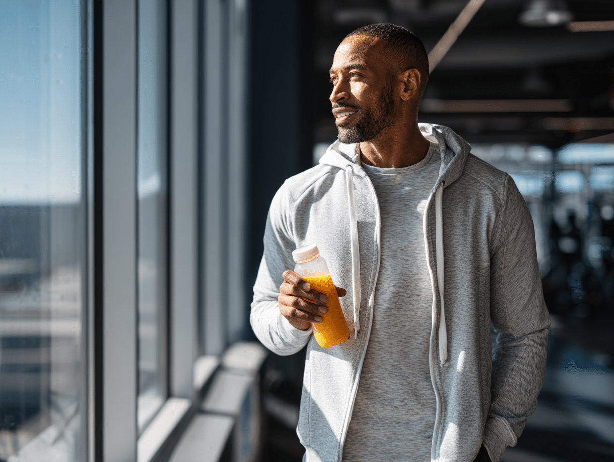 u3744633422 man enjoying product samples in a bright modern g 71767bdb 0e06 490e a6f2 0aed17c5973f 2