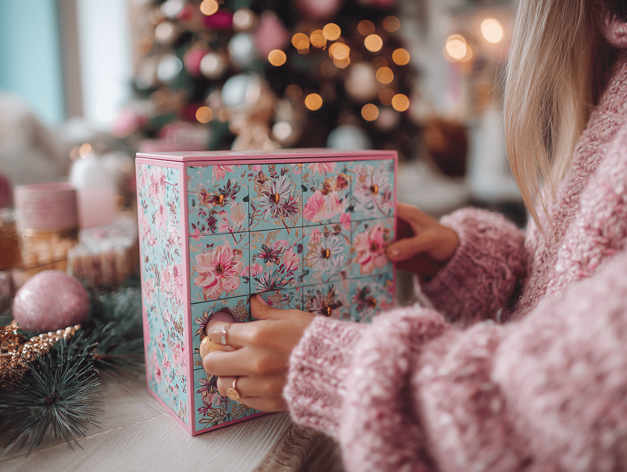 u3744633422 Woman opening an advent calander with a pretty de b4583642 0bf9 413b a1ac 6bf2c0ea686a 2 1 1